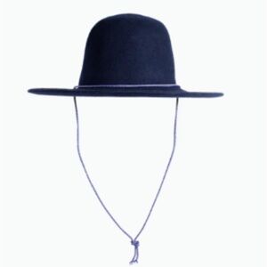 WESTERLIND FELT HAT WITH CORD NAVY BLUE
